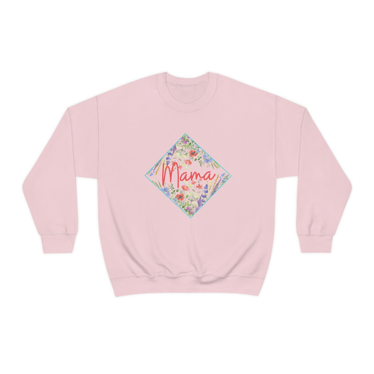 Floral MAMA - Unisex Heavy Blend Crewneck Sweatshirt
