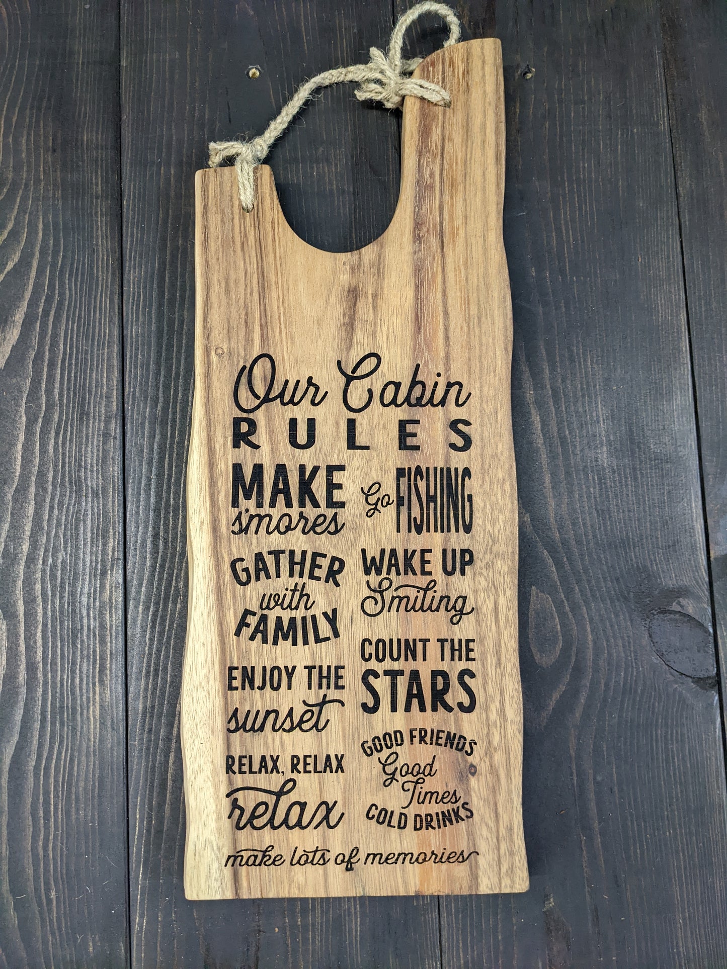Cabin Rules Sign
