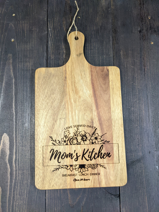Cutting board- "Mom's Kitchen"
